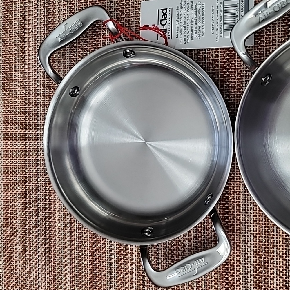 All-Clad Stainless Steel 6" Mini Gratin Pan, 2pcs set,  NWT - Picture 2 of 7